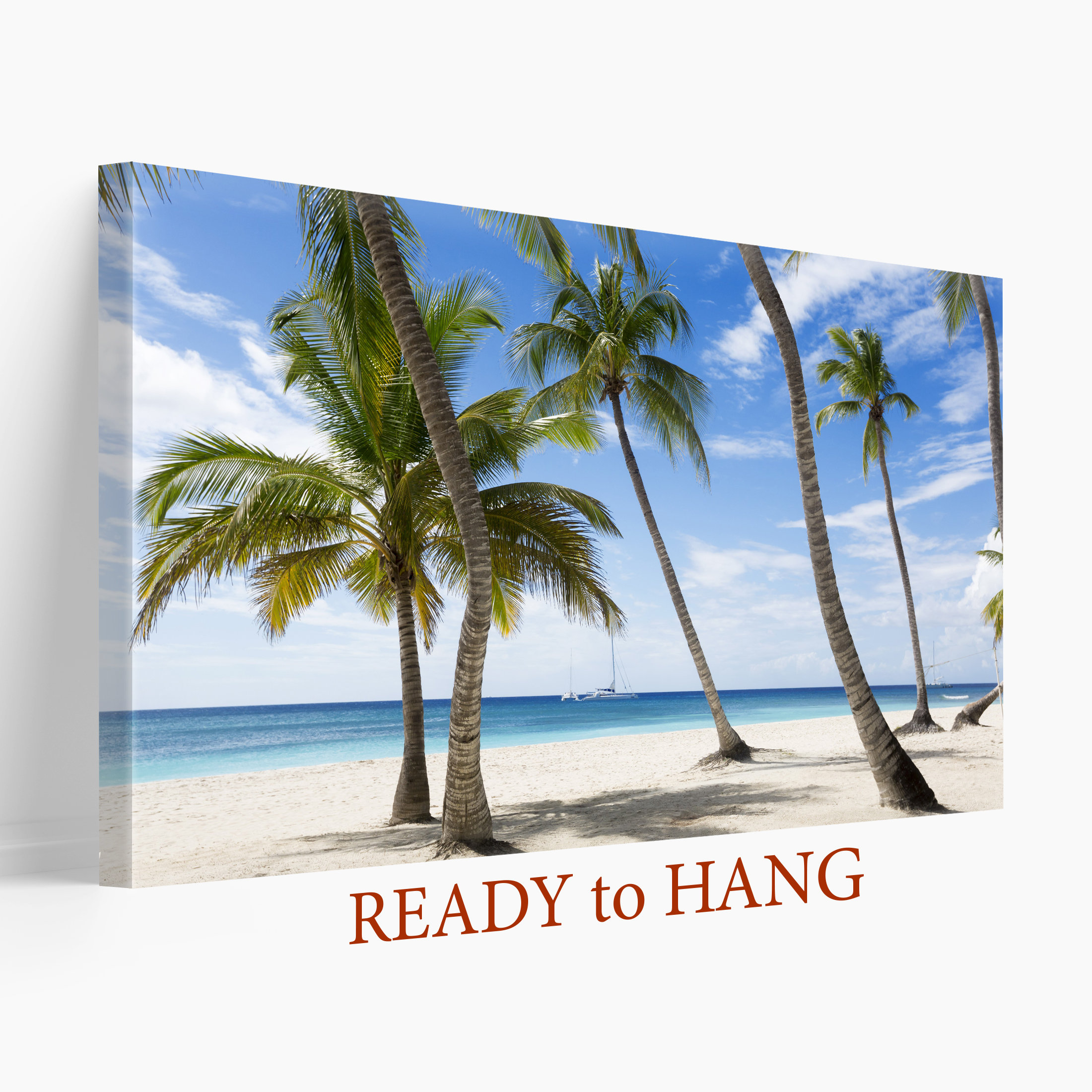 Jamaika Canvas Print, Caribbean Wall Art, Tropical Beach Canvas Art