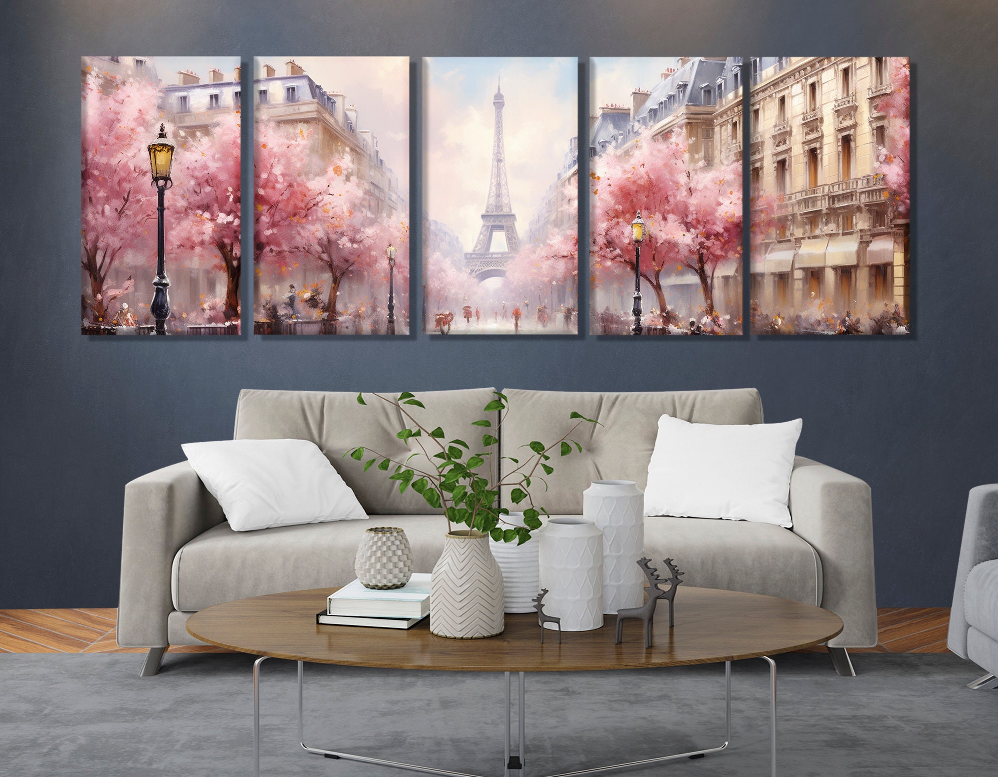 Large Paris Wall Art, Stunning Paris Painting Canvas Print, Impressive