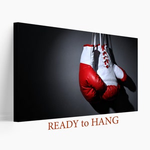 Boxing Gloves Canvas Print, Boxing Wall Art, Boxing Print, Boxing Motivation, Gym Wall Art