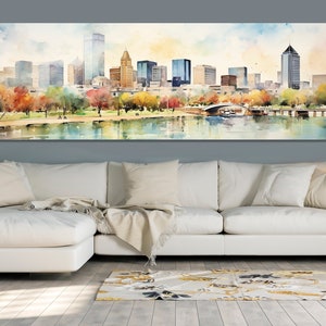 Impresión en lienzo de Fort Worth, pintura abstracta de Fort Worth, arte mural de Fort Worth, decoración de pared de Fort Worth