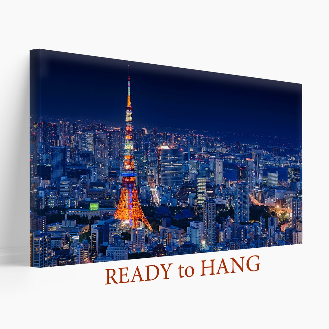 Tokyo Tower at Night Wall Art Japan Travel Photography Etsy