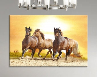 Horses Canvas Print, Horses Wall Art