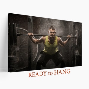 Bodybuilding Canvas Print, Abstract Gym Wall Decor, Workout Canvas Art, Fitness Gift, Abstract Fitness Canvas Print, Fitness Painting