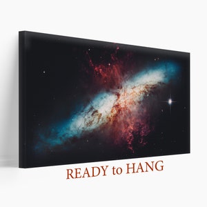 Messier 82 Canvas Print, Universe Outer Space Canvas Art Galaxy Canvas Art, Space Wall Art, Messier 82 Poster