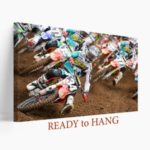 Dirt Bikes Wall Art, Motocross Canvas Print, Motocross Wall Art