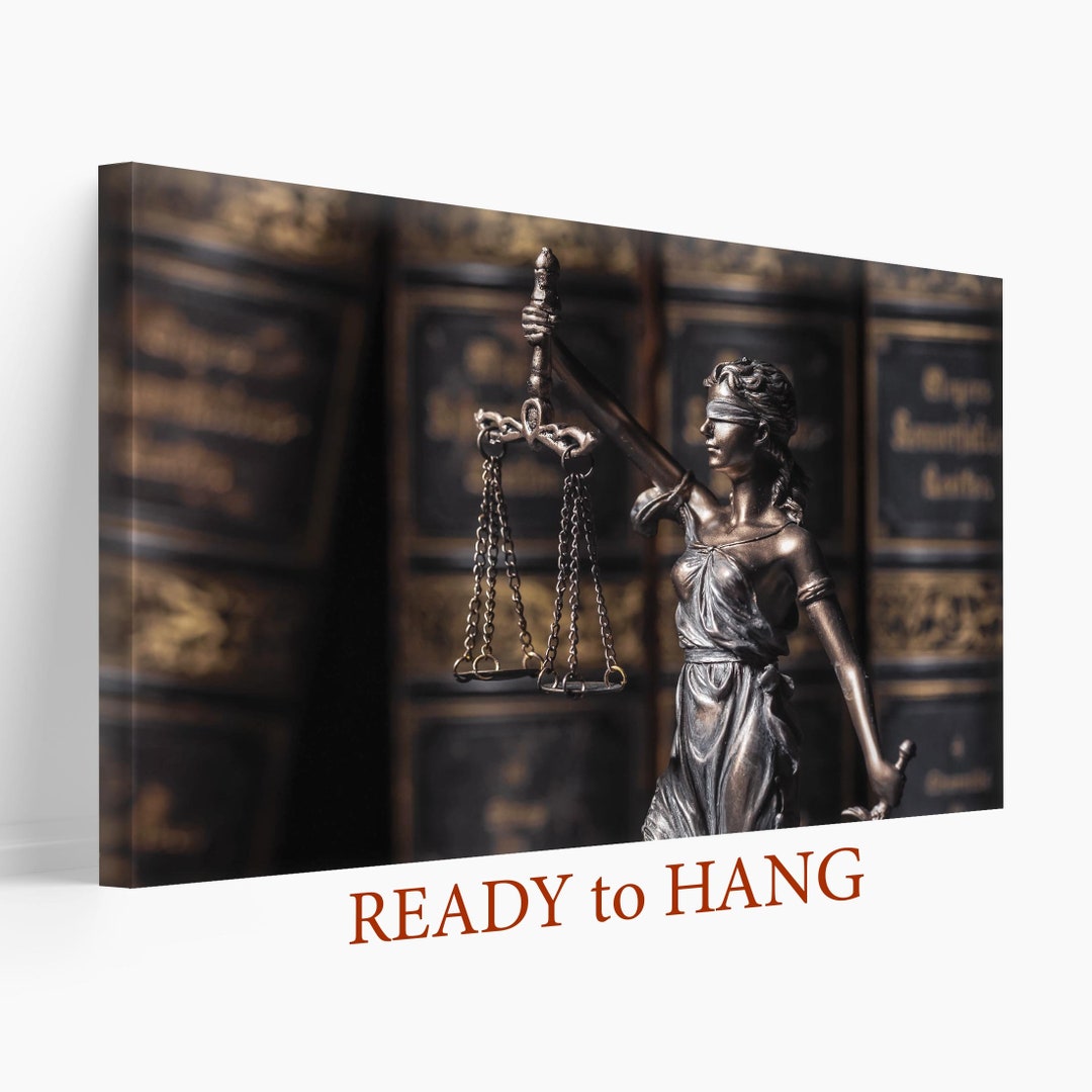 Lady Justice Canvas Print, Lawyer Office Decor, Femida Wall Art - Etsy