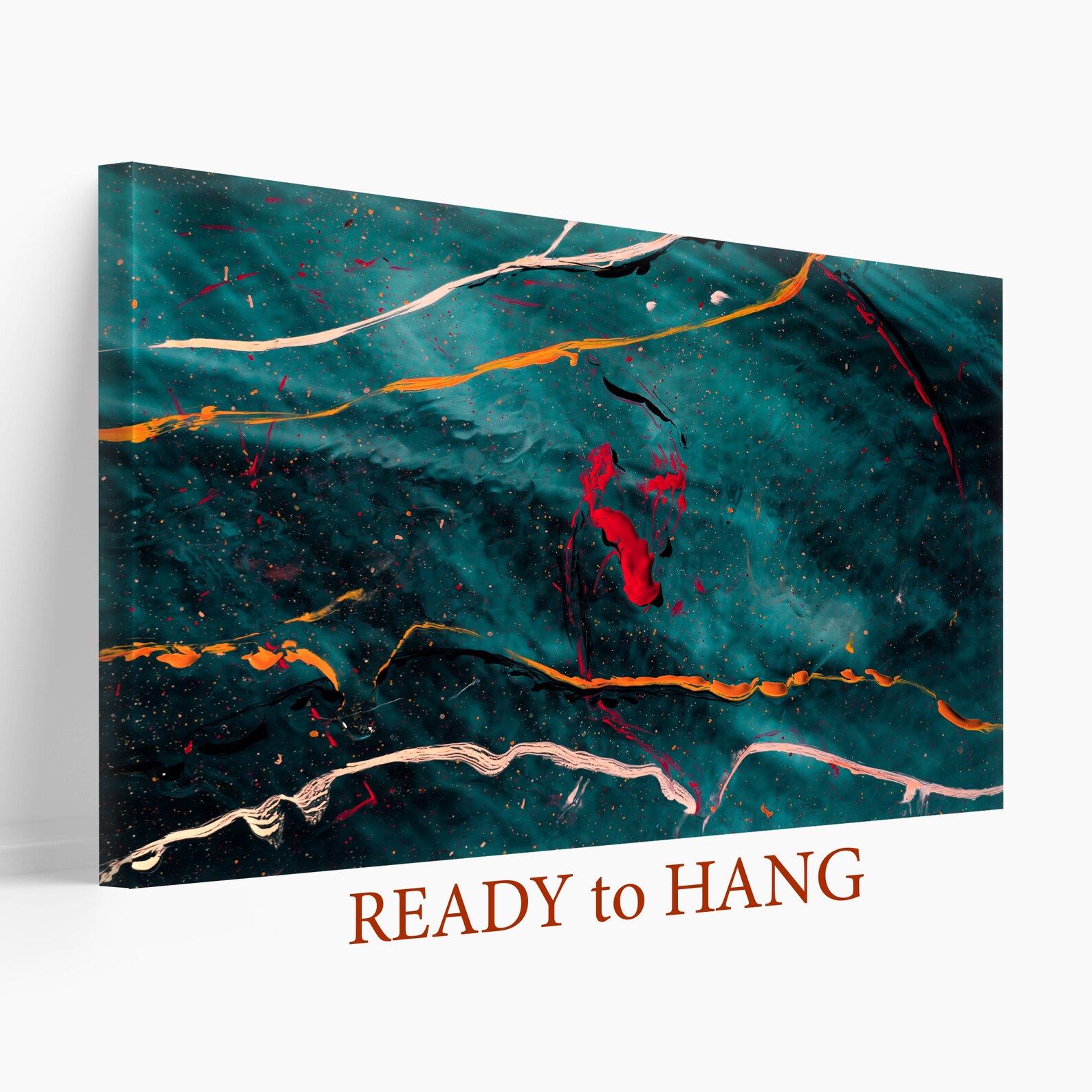 Abstract Green Marble Canvas Print Abstract Wall Art Etsy UK