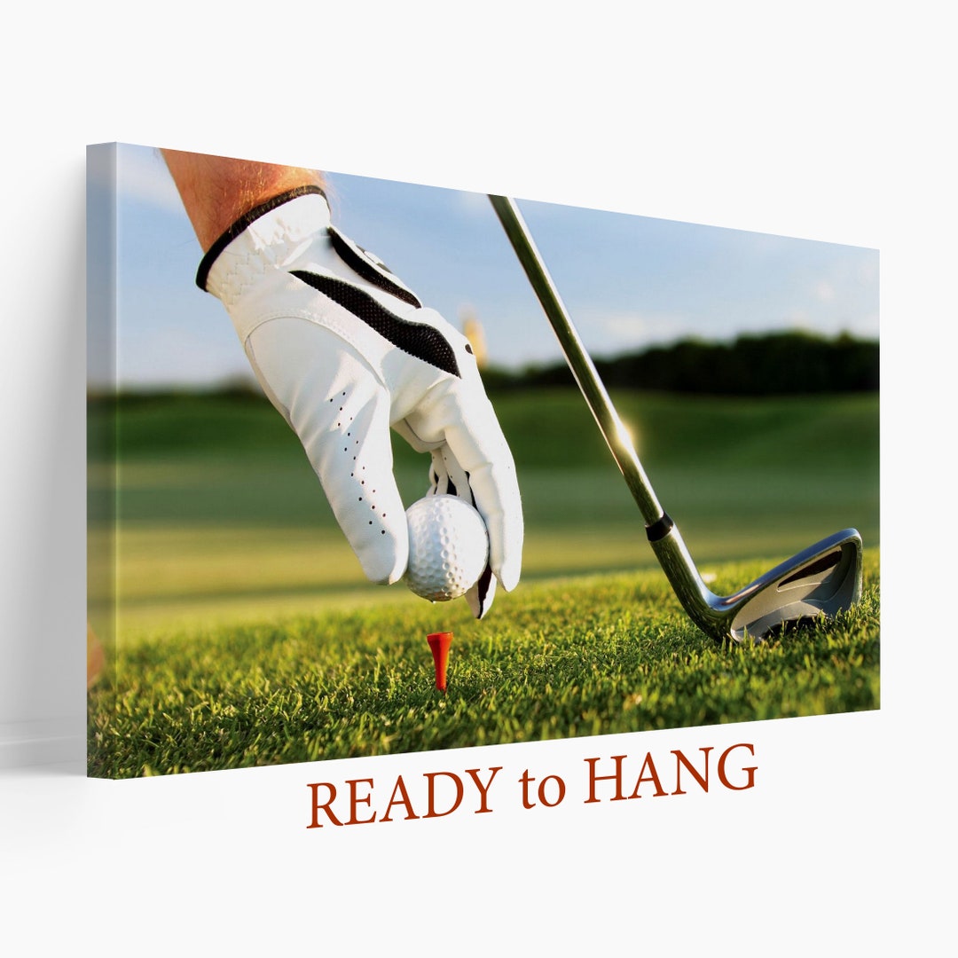 Golf Wall Art, Golf Ball Canvas Print, Golf Decor, Golf Canvas Art
