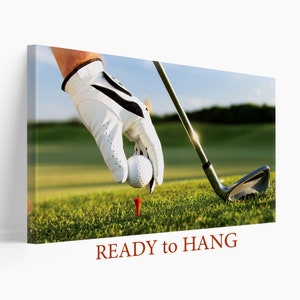 Golf Wall Art, Golf Ball Canvas Print, Golf Decor, Golf Canvas Art, Golf Club Wall Art, Golf Print