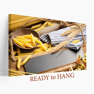 Spaghetti Canvas Print, Spaghetti Canvas, Italian Food, Spaghetti Decor