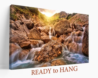 Waterfall Canvas Art, Waterfall Photo, Nature Print, Waterfall Canvas Print