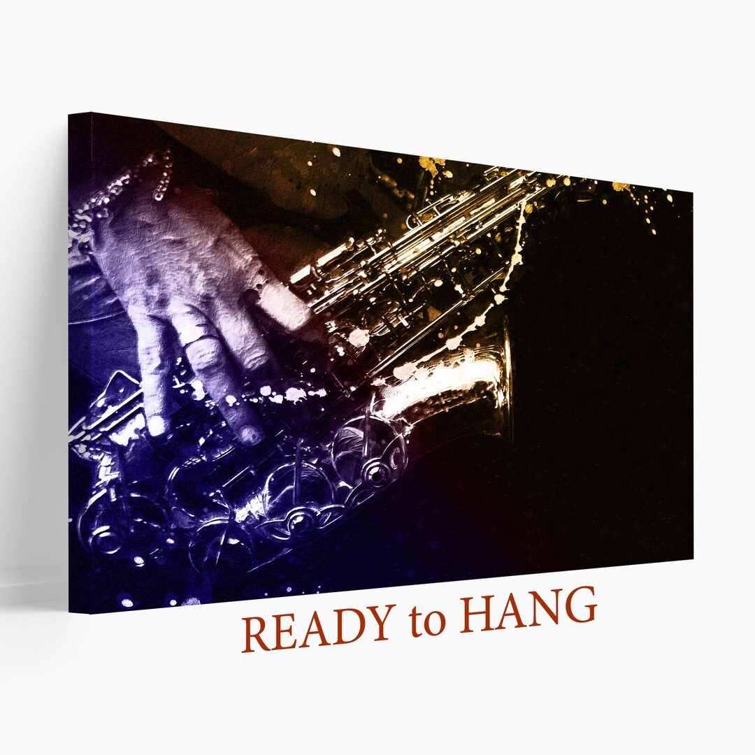 Abstract Jazz Wall Art, Abstract Jazz Canvas Print, Jazz Painting, Jazz