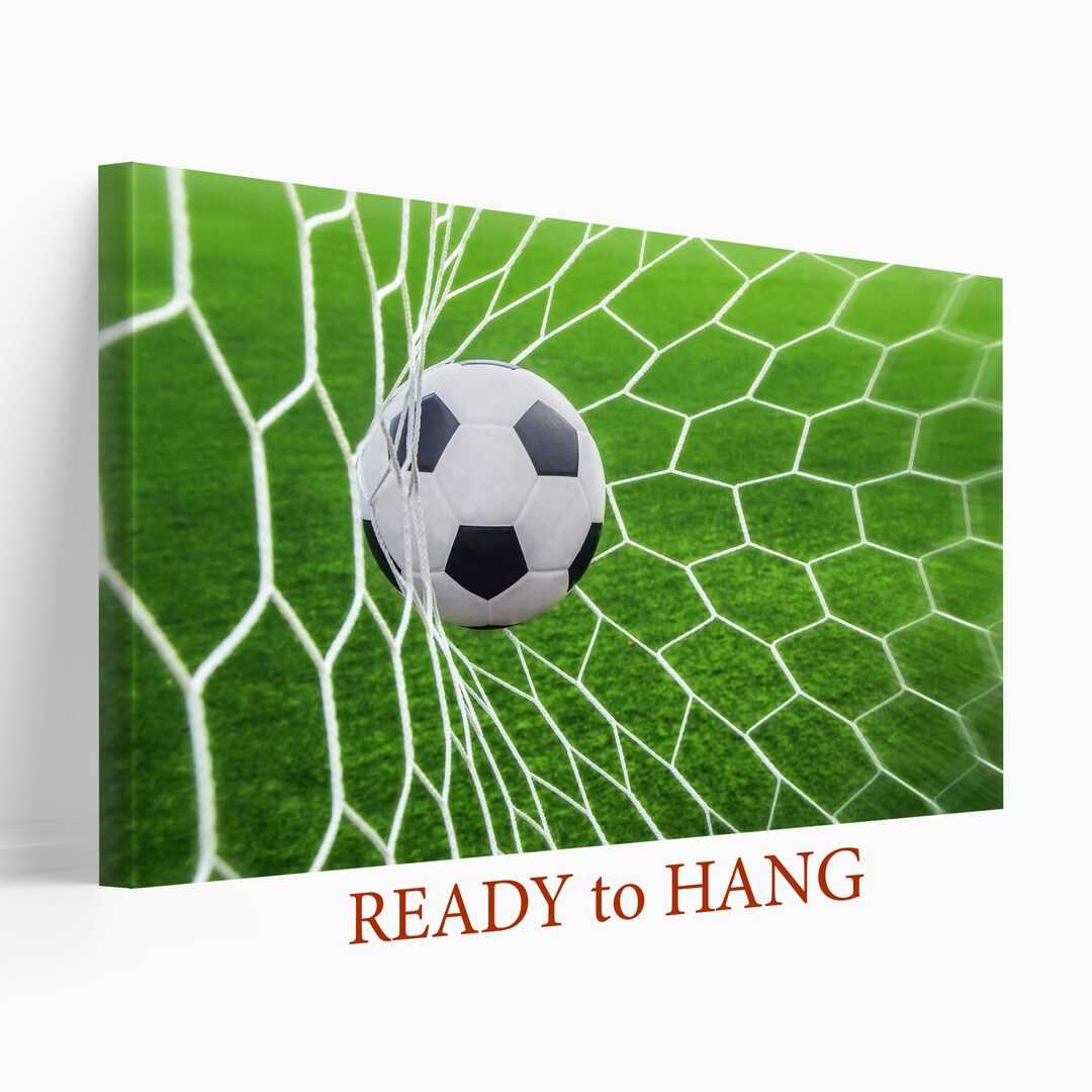 Soccer Canvas Print, Soccer Wall Art, Soccer Print, Football Wall Art, Soccer Goal Print Etsy