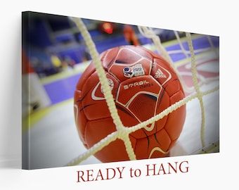 Handball Leinwand Kunst, Handball Druck, Handball Ball, Handball Wandkunst, Handball Poster, Handball Fan Geschenk, Handball Leinwand