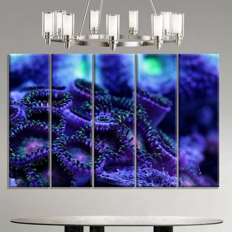 Coral Wall Art, Abstract Wall Decor, Underwater World Canvas Print