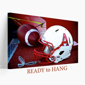 Football Canvas Print, American Football Wall Art, Football Print, Football Poster, Football Helmet Print