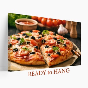 Pizza Canvas Art, Pizza Print, Pizza Wall Art, Kitchen Decor, Restaurant Decor, Pizza Lover Gift, Pizzeria Decor, Italian Food, Foodie Gift