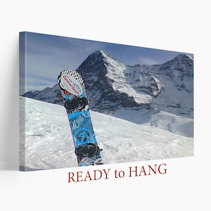 Snowboarding Canvas Art, Snowboard Wall Art, Snowboard Canvas Print, Snowboarder Print, Snowboarder Gift