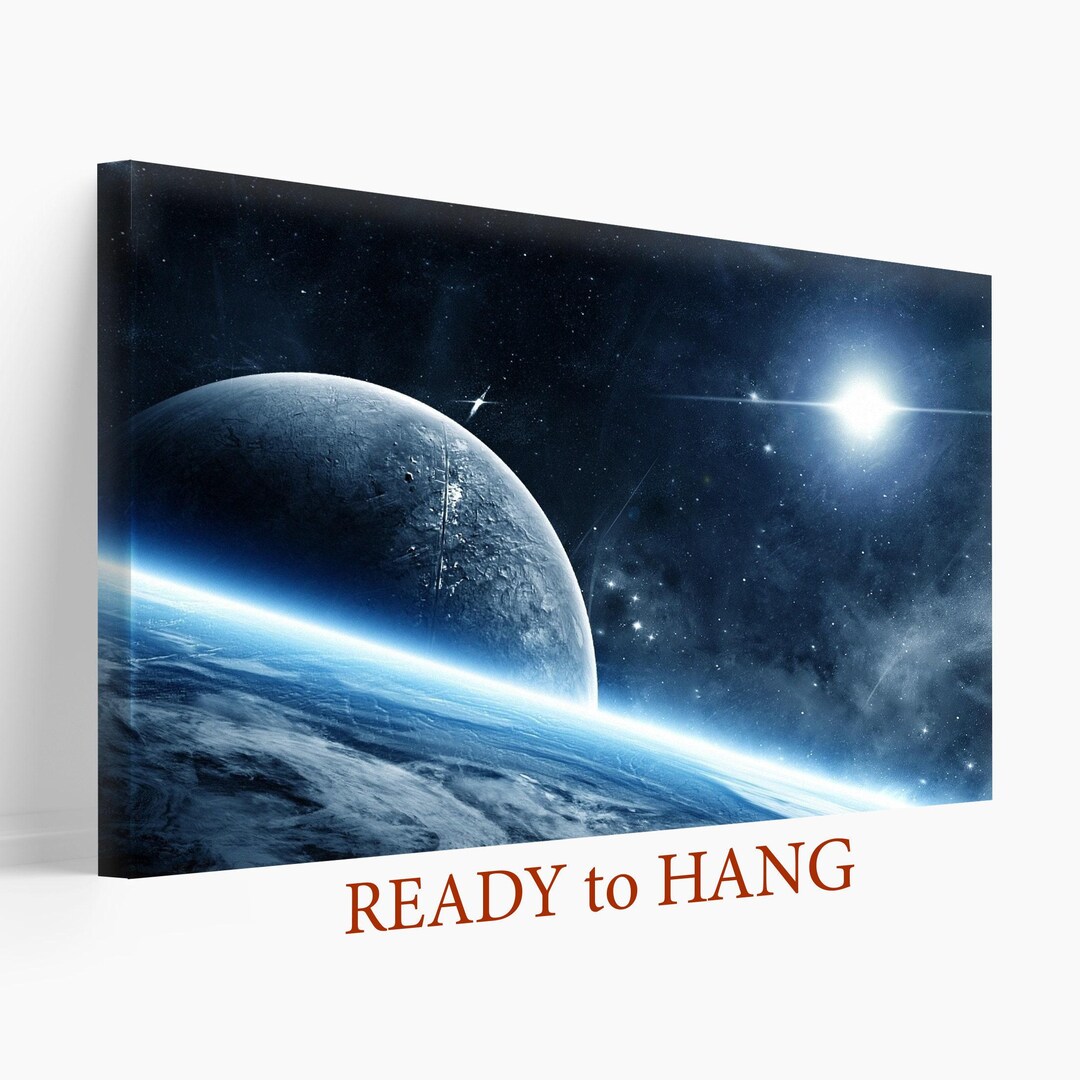 Planet Wall Art, Universe Canvas Print, Space Photo, Galaxy Canvas Art ...