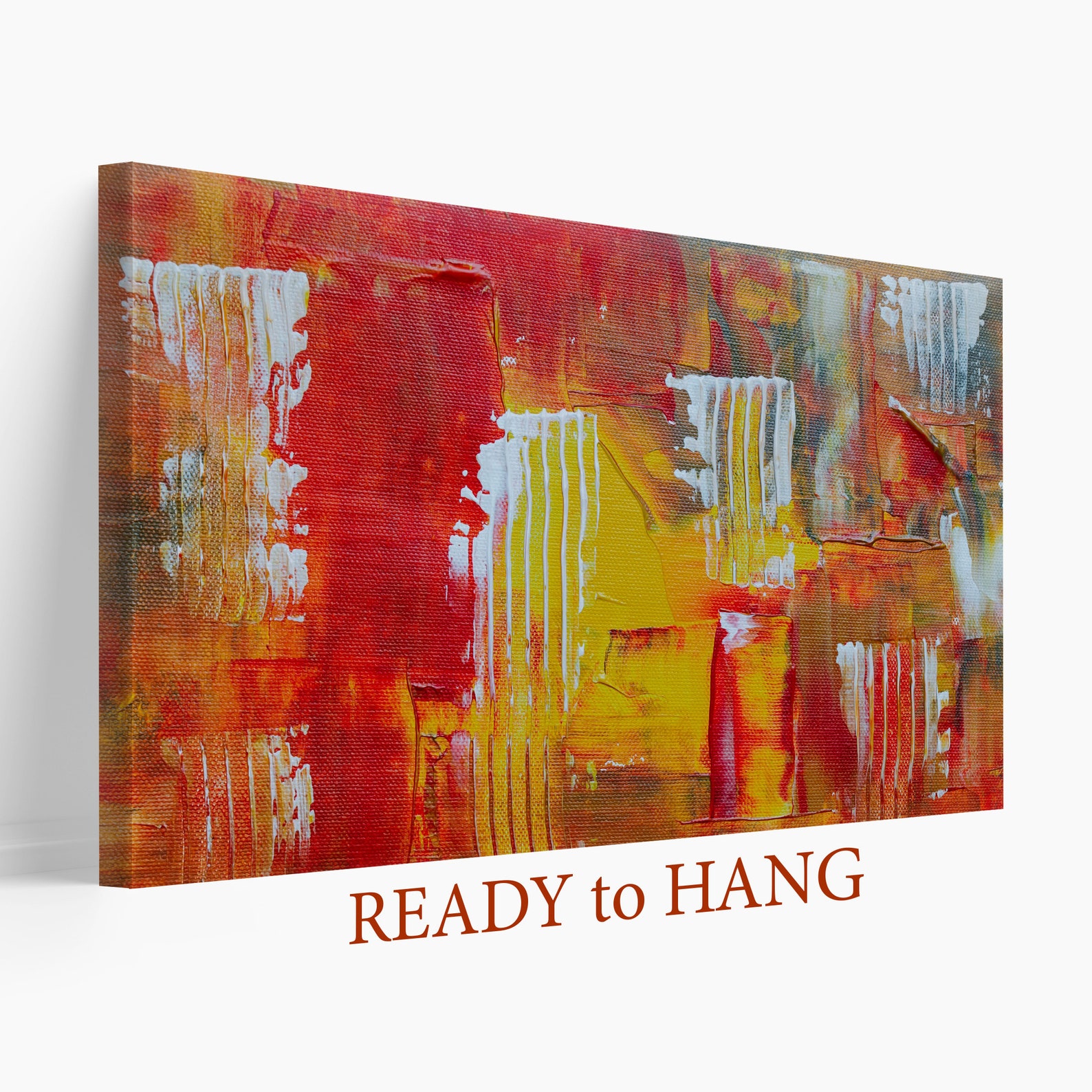 Abstract Canvas Print Orange Abstract Wall Art Abstract Etsy UK