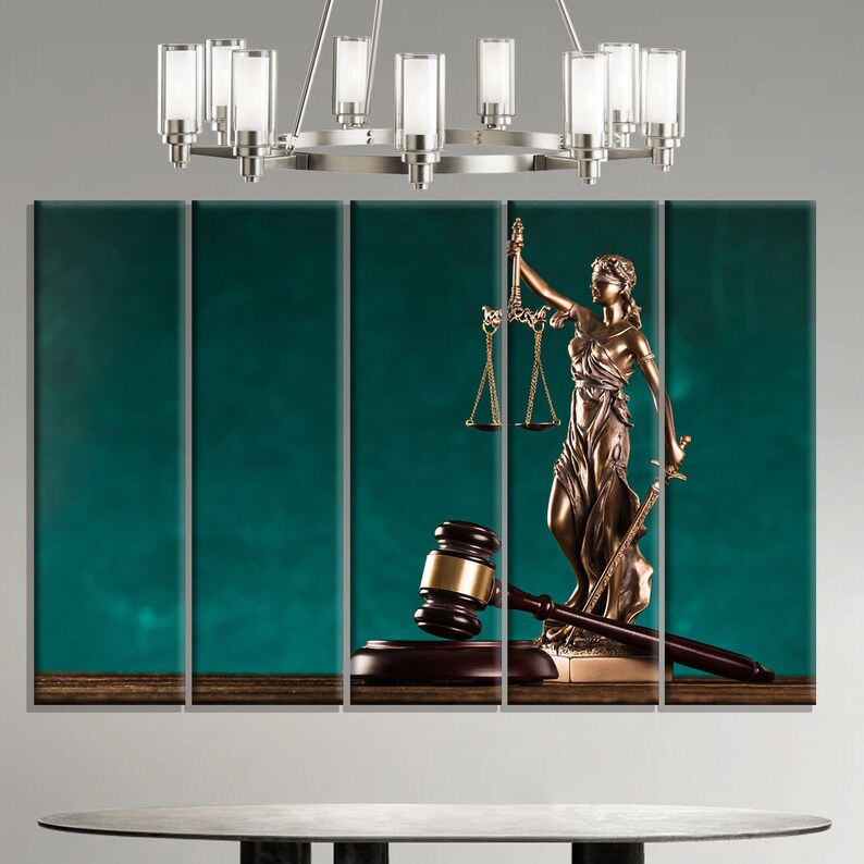 Femida Canvas Print, Gift for Lawyer Office Decor, Judge Wall Art, Law ...