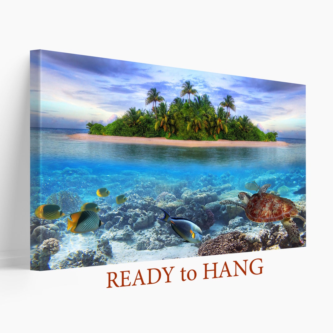 Underwater Canvas Art, Underwater Wall Art, Ocean Life Canvas Print