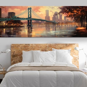 Large Jacksonville Wall Art, Vintage Jacksonville Canvas Print, Stunning Jacksonville Painting, Jacksonville Downtown, Jacksonville Decor