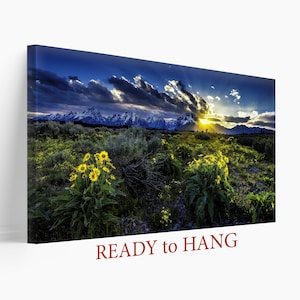 Grand Teton National Park Canvas Art, Grand Teton National Park Photo, Rocky Mountains Canvas Print, Sunrise In Wyoming