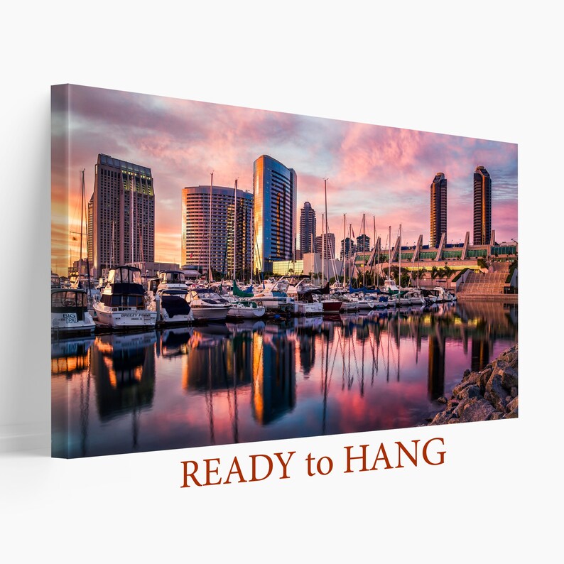 California Sunset Canvas, San Diego Canvas Art, San Diego Wall Art Etsy