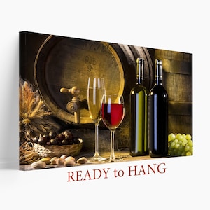 Wine Wall Art, Wine Canvas Print, Wine Lover Gift, Wine Canvas Art, Wine Decor, Winery Decor, Restaurant Decor, Kitchen Wall Art