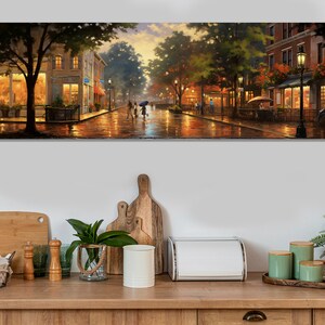 Impressive Charlotte Downtown Retro Painting, Vintage Charlotte Canvas Print, Large Charlotte Wall Art, Charlotte Wall Decor