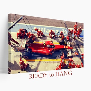 Fernando Alonso Boxenstopp Wandkunst, Formel 1 Leinwand, F1 Boxenstopps Leinwandkunst, Fernando Alonso Boxenstopp Leinwand