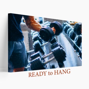 Bodybuilding Canvas Print, Abstract Gym Wall Decor, Workout Canvas Art, Fitness Gift, Abstract Fitness Canvas Print, Fitness Painting