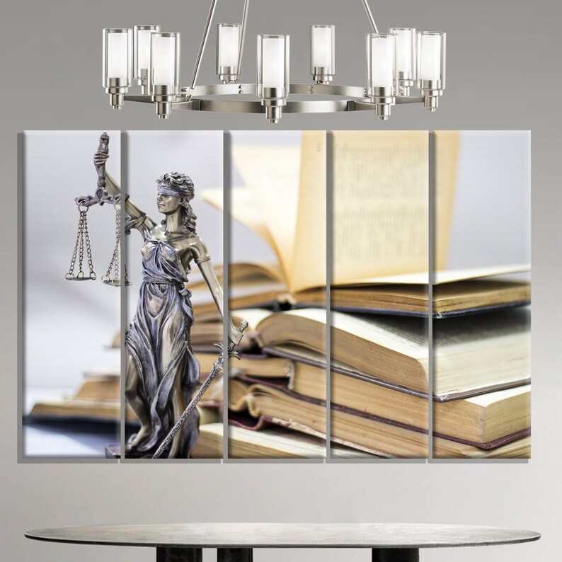 Lady Justice Canvas, Gift for Lawyer Office Decor, Judge Wall Art, Law ...