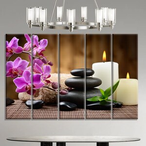 Garden Decor, Bamboo Print, Spa Canvas Art Zen Print Nature Wall Art Bedroom Wall Art, ZEN Mood Bokeh Garden Wall Art image 4