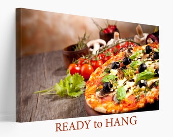 Pizza Wall Art, Pizza Canvas Print, Cook Gift, Kitchen Decor, Pizzaman Gift, Pizza Print