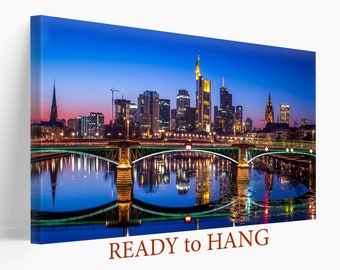 Frankfurt Skyline, Frankfurt Canvas Print, Frankfurt Wall Art German Wall Art Frankfurt Photo Frankfurt Poster, Germany Canvas Print