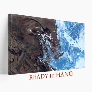 Abstract Watercolor Painting Abstract Canvas Art Abstract Paintings Abstract Wall Art Abstract Blue and Brown Abstract Decor