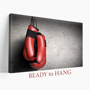 Boxing Gloves Canvas Print, Boxing Wall Art, Boxing Print, Boxing Motivation, MMA Canvas Print, Gym Wall Art