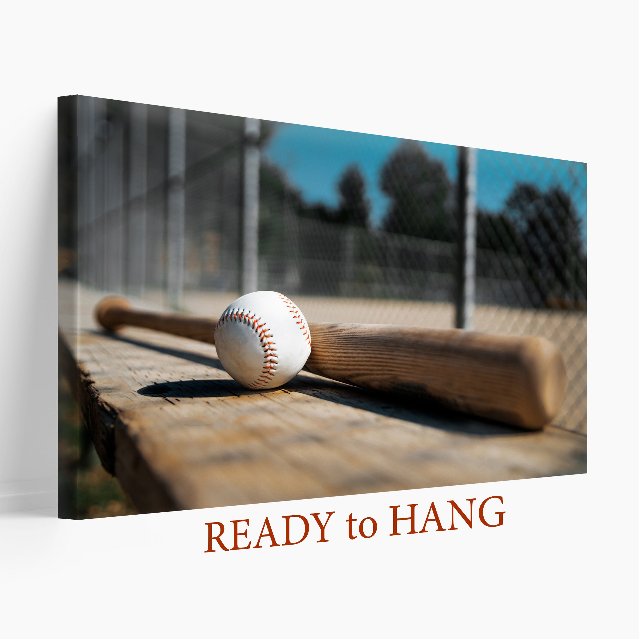 Baseball Wall Art, Vintage Baseball Canvas Print, Baseball Fan Gift, Baseball Wall Decor, Boys Room Decor, Baseball Poster