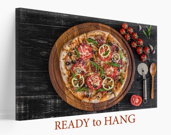 Pizza Canvas Print, Pizza Wall Art, Kitchen Wall Decor