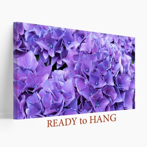 Violet lilac Flowers Canvas Print, Floral Print Wall Art, Purle Flowers Print, Violet lilac Wall Art