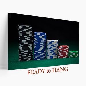 Poker Wall Art, Poker Canvas Print, Poker Gift, Gambler Gift, Poker Home Decor, Casino Decor, Poker Chips Canvas Print
