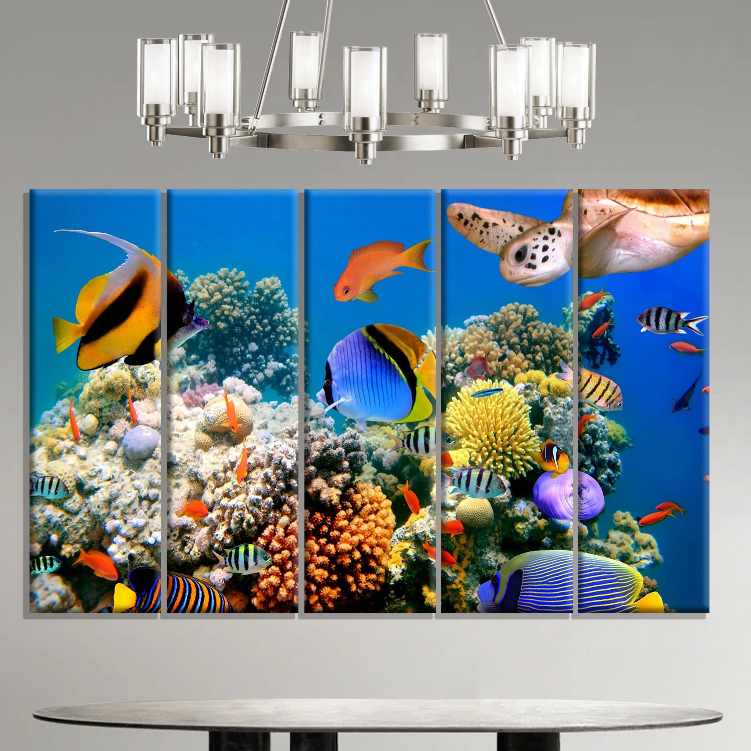 Underwatertropical Fish Canvas Poster, Reef Underwater Print, Coral ...