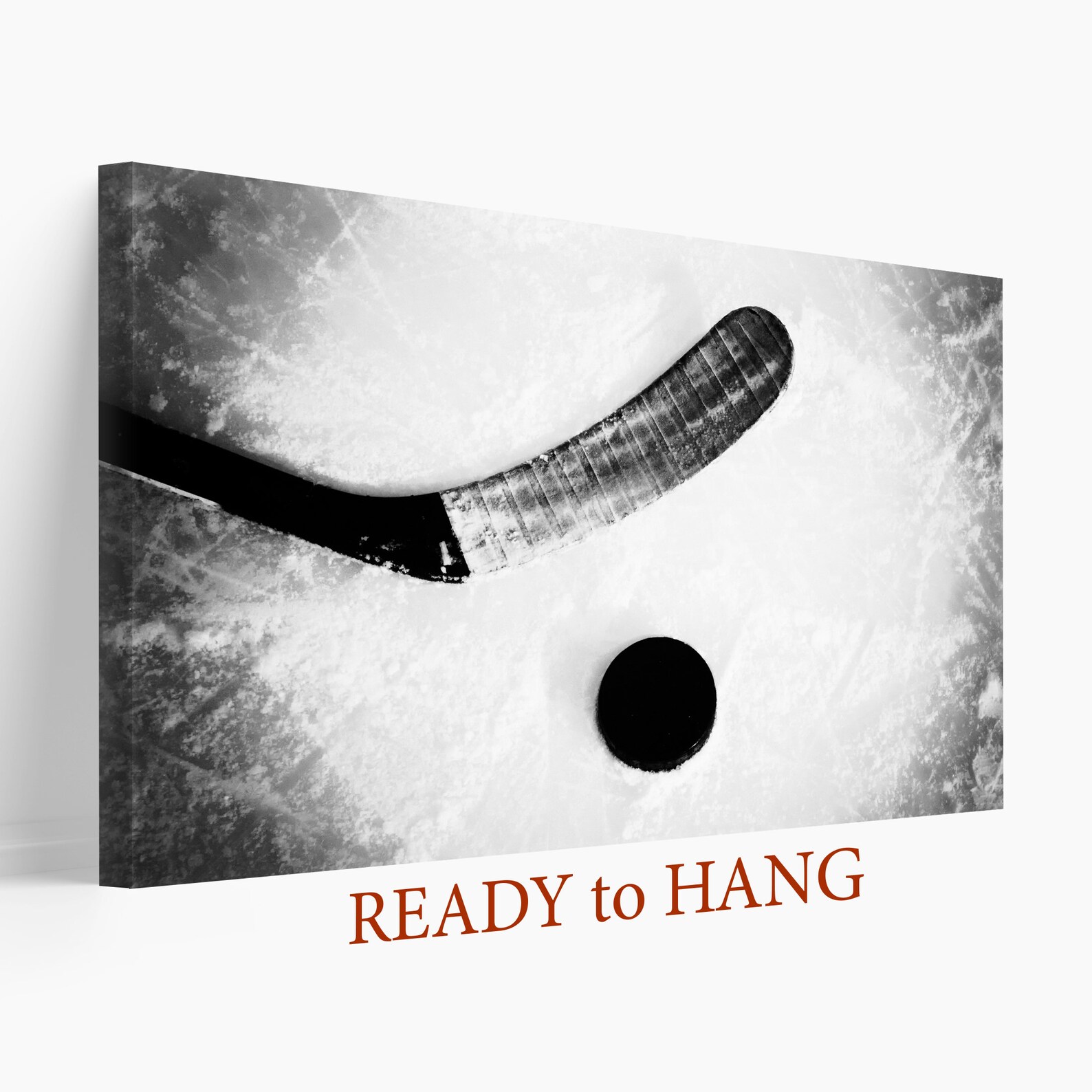 Black and White Ice Hockey Wall Art Hockey Canvas Print Etsy