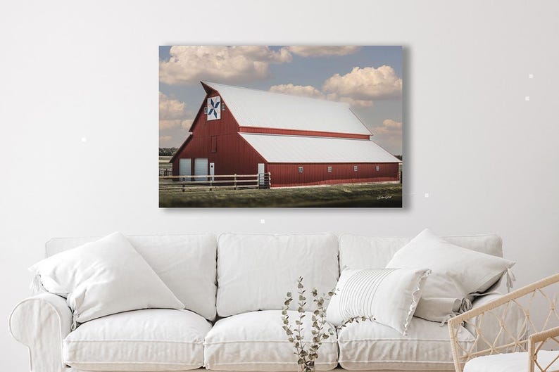 Rustic Red Barn Photography Print – Farmhouse Wall Art – Country ...