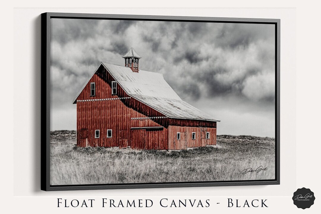 Old Red Barn Wall Art Picture, Farmhouse Decor, Country Western