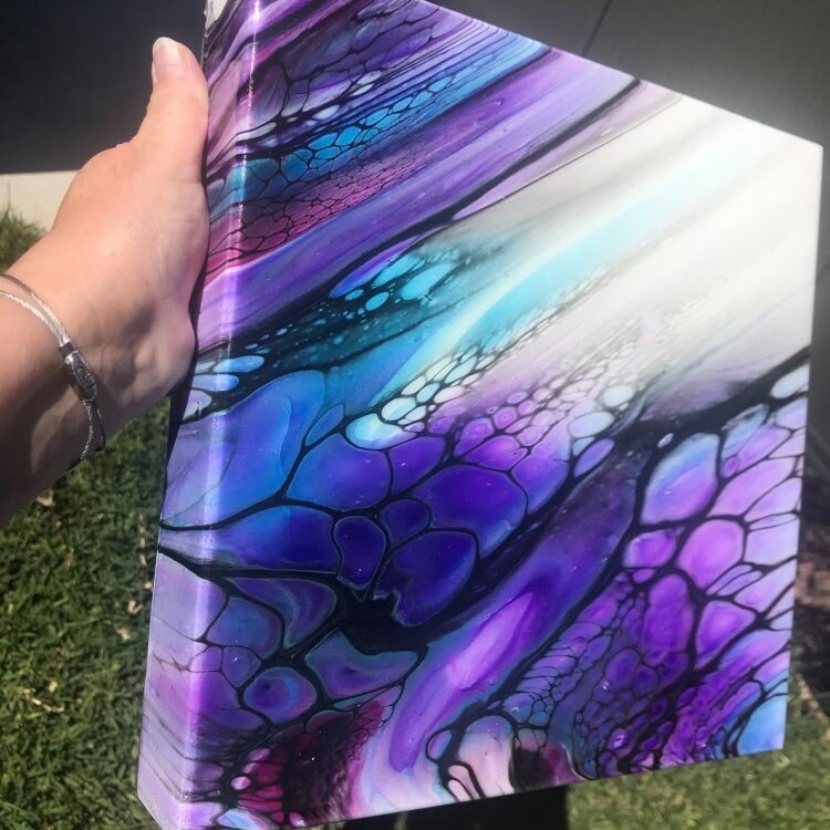 Fluid Art / Mixed Media timber Artboard Resin Finish Etsy Australia