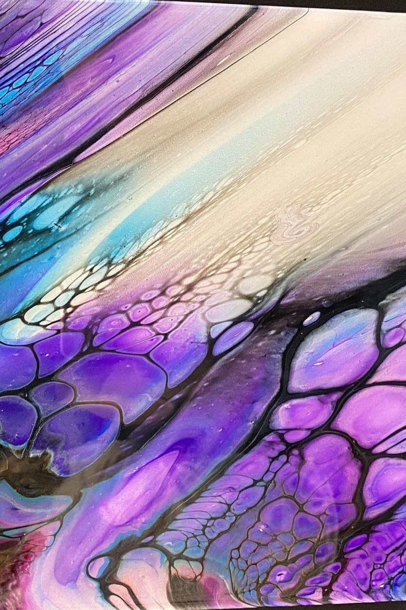 Fluid Art / Mixed Media timber Artboard Resin Finish Etsy Australia