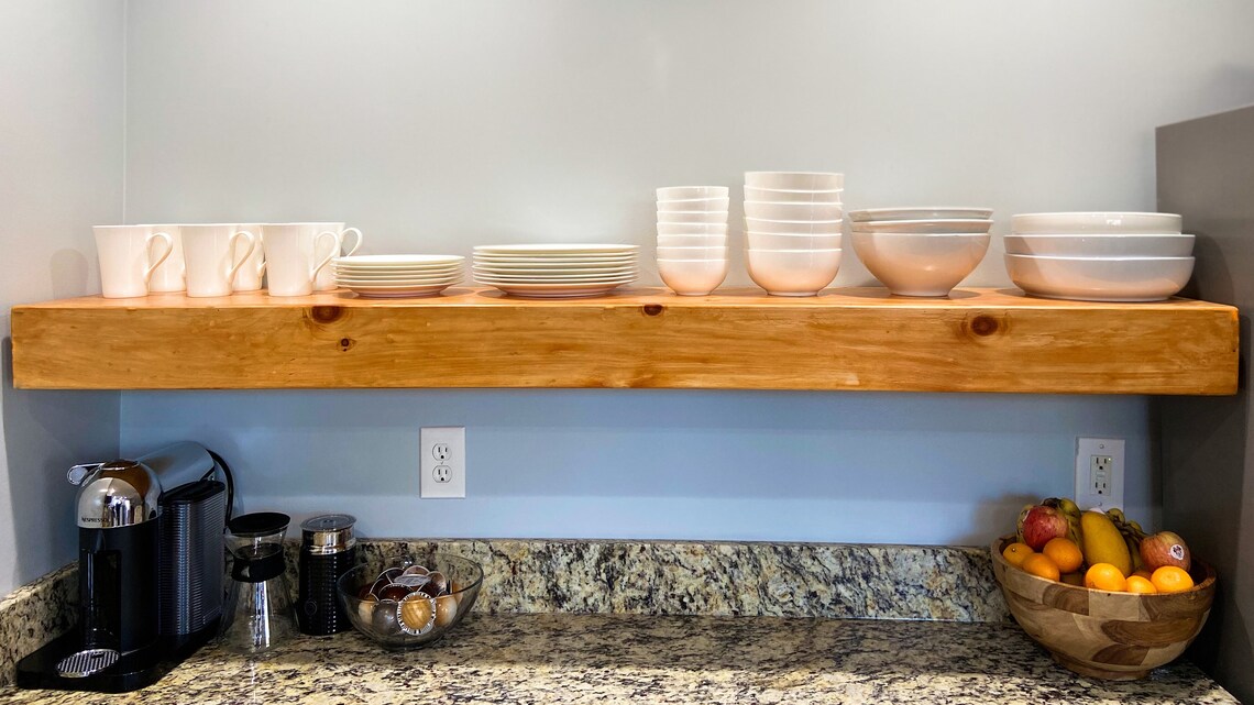 Floating Shelf 6inch Thick / 12inch Deep / Kitchen Shelf / Etsy